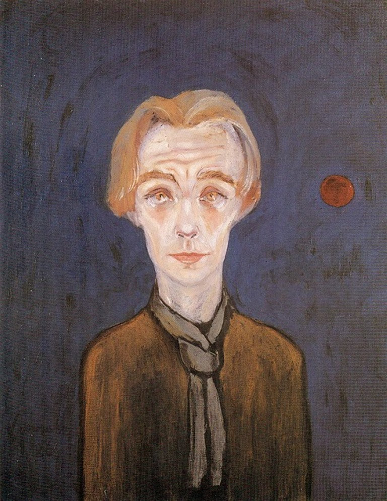 Self-Portrait with Red Moon by Walter Gramatté,16x12(A3) Poster