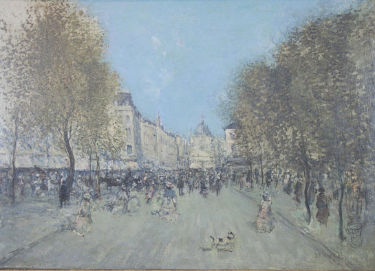 Boulevard Malesherbes, Paris, vintage artwork by Jean-François Raffaëlli, 12x8" (A4) Poster