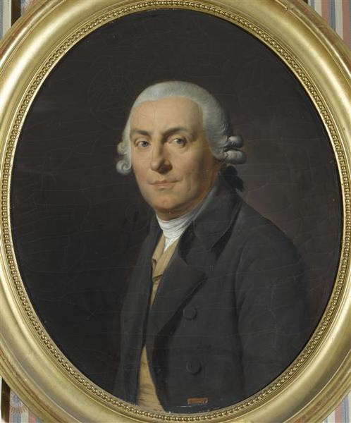 Jean-Francois Marmontel (1723-1799), vintage artwork by Louis-Leopold Boilly, 12x8" (A4) Poster