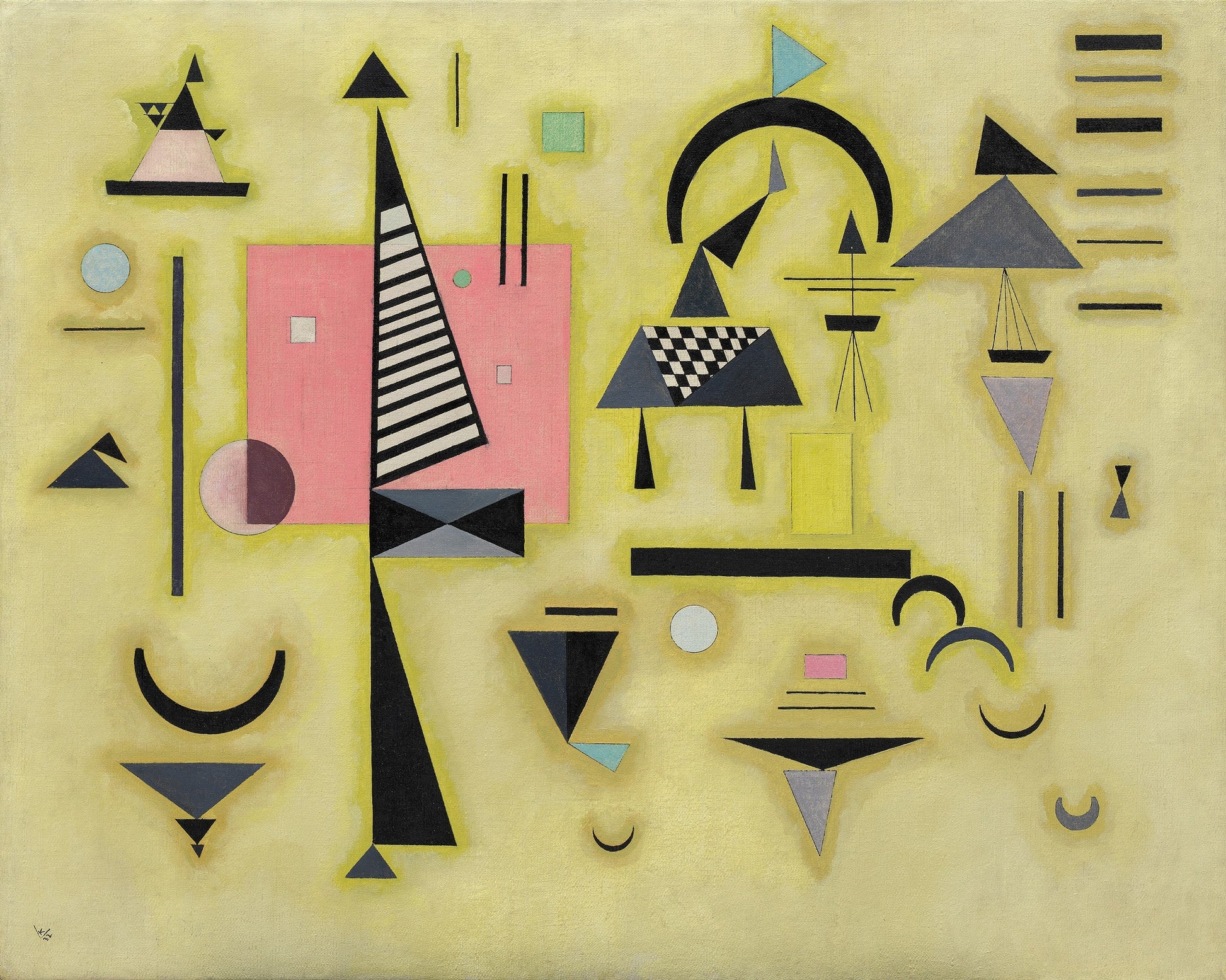 Entscheidendes Rosa (Decisive Rose) by Wassily Kandinsky,A3(16x12")Poster