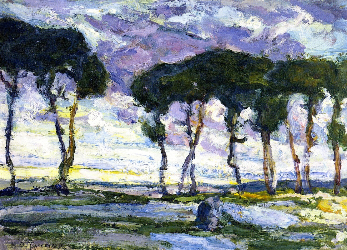 Landscape with Irises, vintage artwork by Henry Ossawa Tanner, 12x8" (A4) Poster