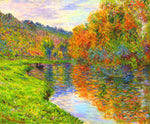 Arm of the Jeufosse, Autumn, vintage artwork by Claude Monet, 12x8" (A4) Poster