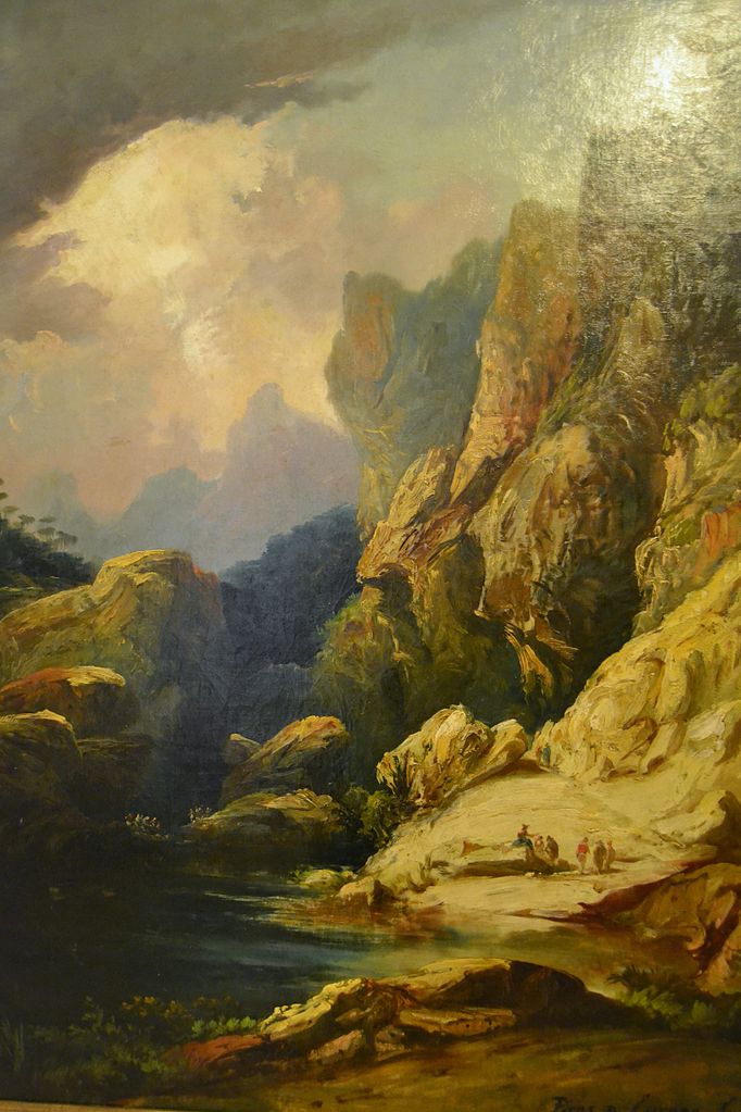 Peaks of Europe, vintage artwork by Eugenio Lucas Velazquez, A3 (16x12") Poster Print