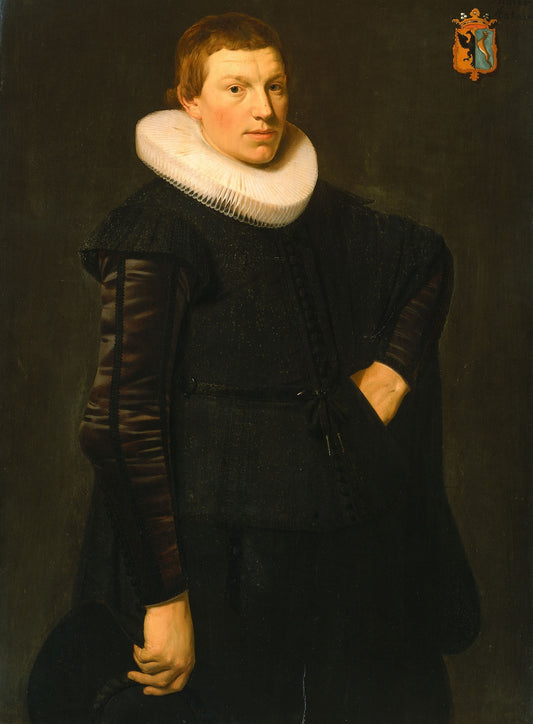 Reinier Ottsz Hinloopen (born 1609). Koopman in Hoorn, vintage artwork by Nicolaes Eliasz. Pickenoy, 12x8" (A4) Poster