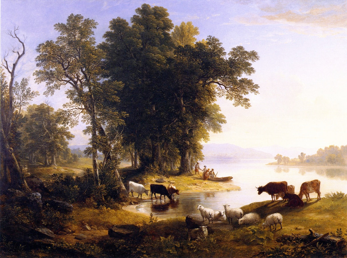 Hudson River Looking Toward the Catskills, vintage artwork by Asher Brown Durand, A3 (16x12") Poster Print
