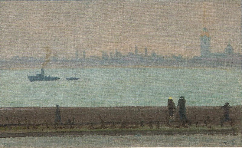The Palace Embankment, vintage artwork by Vladimir Grinberg, 12x8" (A4) Poster
