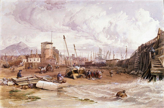 Coast Scene, Cromer, vintage artwork by Clarkson Frederick Stanfield, A3 (16x12") Poster Print