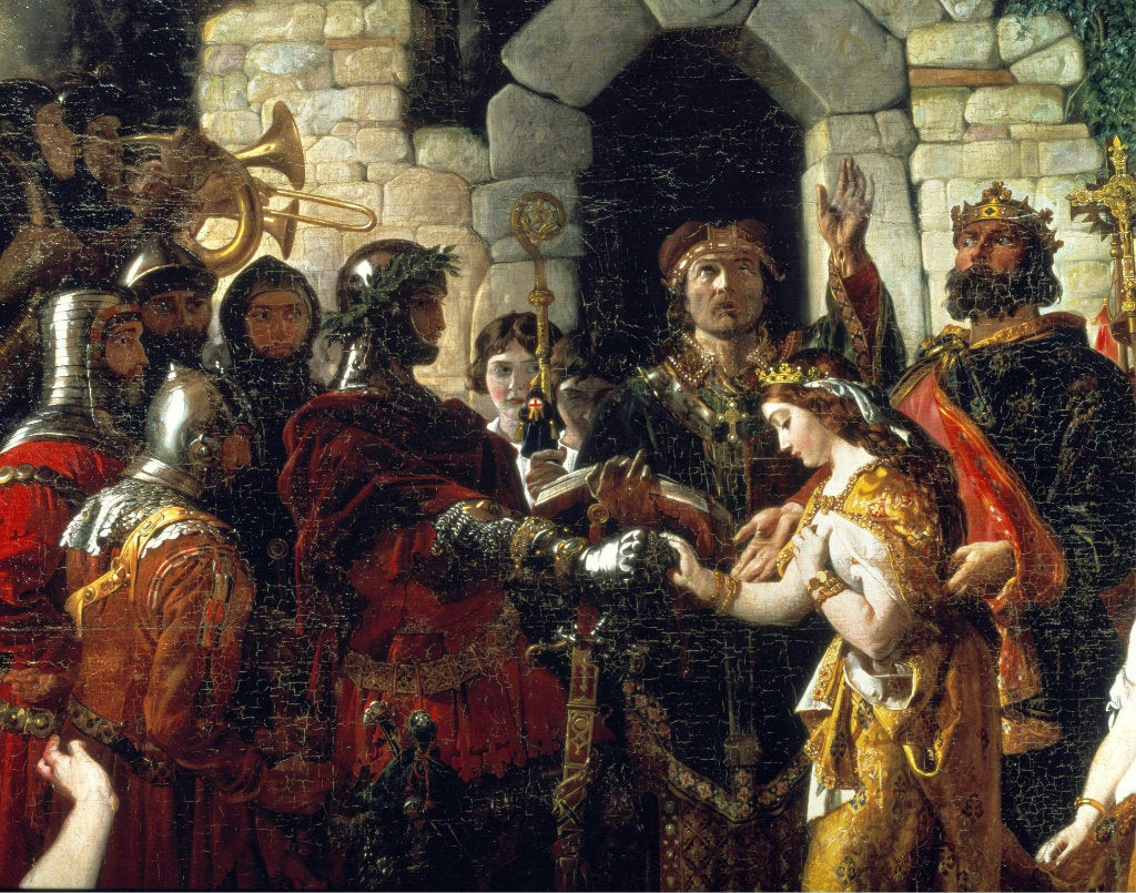 The Marriage of Strongbow and Aoife, vintage artwork by Daniel Maclise, R.A., A3 (16x12") Poster Print