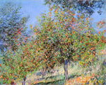 Apple Trees on the Chantemesle Hill, vintage artwork by Claude Monet, 12x8" (A4) Poster