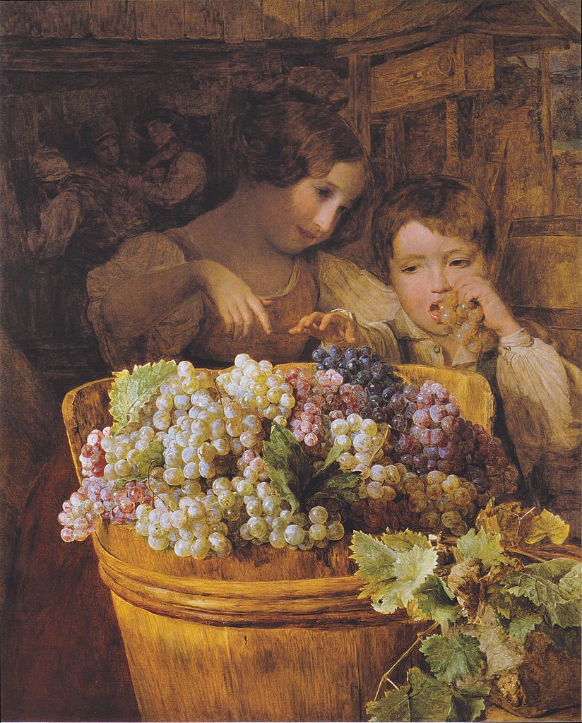 Children in the Press House, vintage artwork by Ferdinand Georg Waldmüller, A3 (16x12") Poster Print