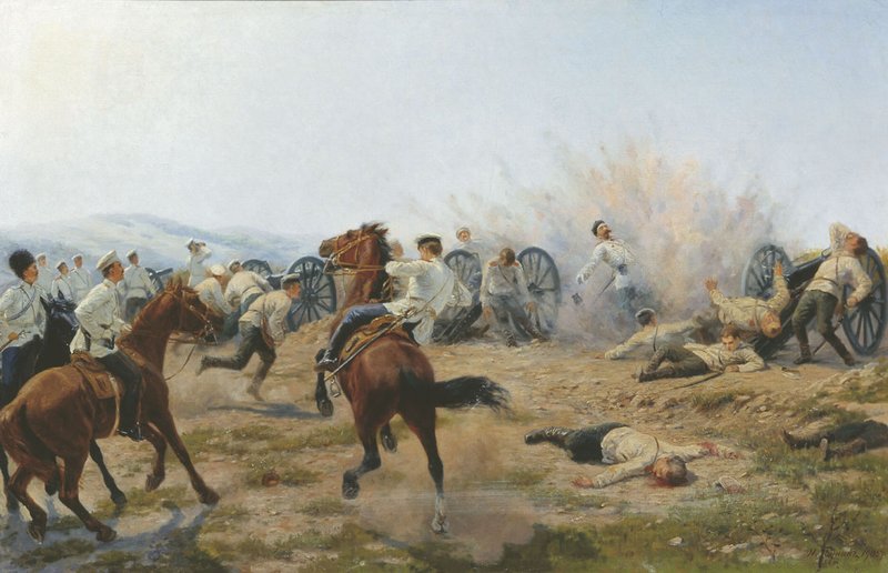 The Death of General Keller by Narkiz Bunin,A3(16x12")Poster