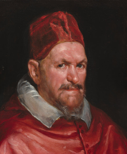 Pope Innocent X, vintage artwork by Follower of Diego Velázquez, 12x8" (A4) Poster