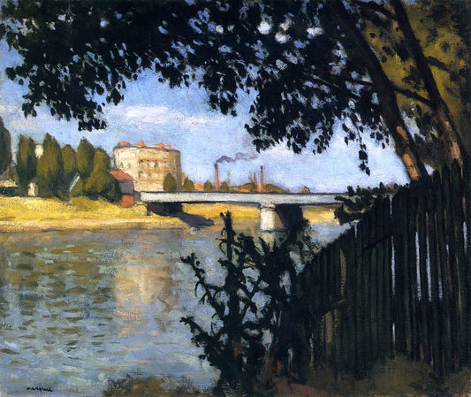 The Billancourt Bridge, vintage artwork by Albert Marquet, 12x8" (A4) Poster