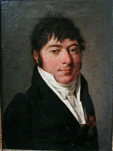 Portrait of a Man Wearing Blue, vintage artwork by Louis-Leopold Boilly, 12x8" (A4) Poster