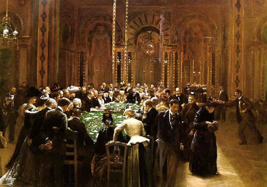 The Casino at Monte Carlo, vintage artwork by Jean-Georges Beraud, 12x8" (A4) Poster