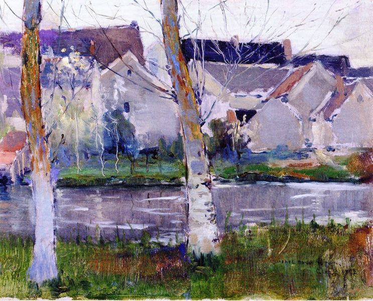 Study of Houses at Gres, France by Charles Rollo Peters,A3(16x12")Poster