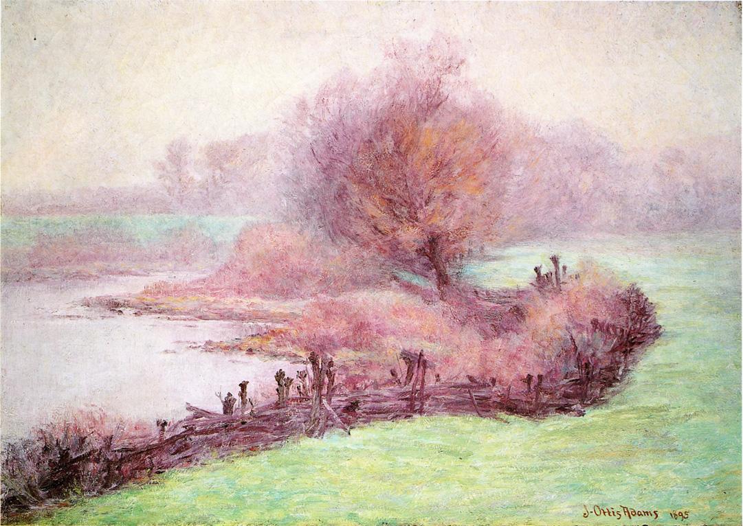 A Misty Morning on the Mississinewa by John Ottis Adams,A3(16x12")Poster