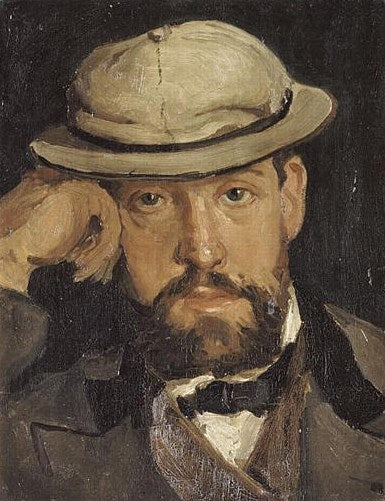 Portrait of Jules Denneulin, Painter, vintage artwork by Charles Auguste Émile Durand, 12x8" (A4) Poster
