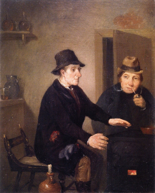 Scene in a Bar Room, vintage artwork by Richard Caton Woodville, 12x8" (A4) Poster