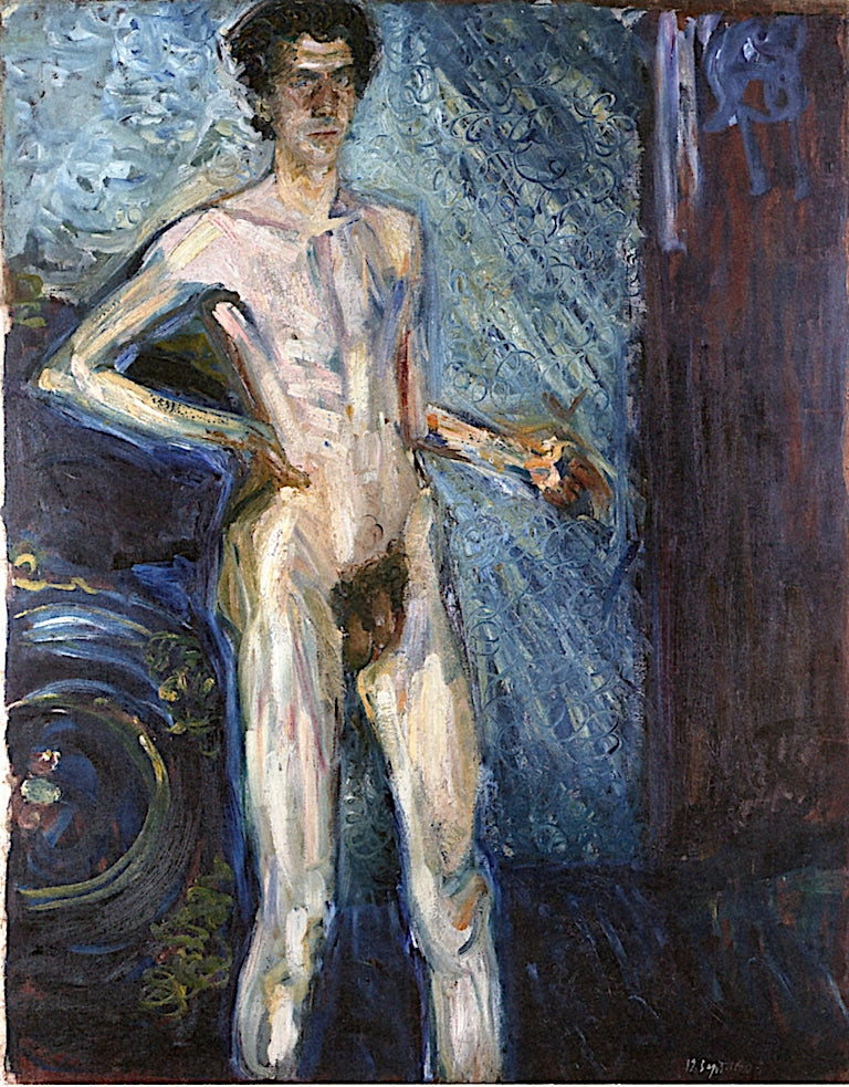 Nude Self-Portrait with Palette by Richard Gerstl,16x12(A3) Poster