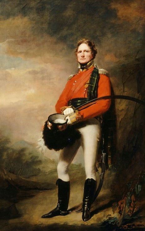 Major James Lee Harvey, vintage artwork by Sir Henry Raeburn, R.A., P.R.S.A., 12x8" (A4) Poster