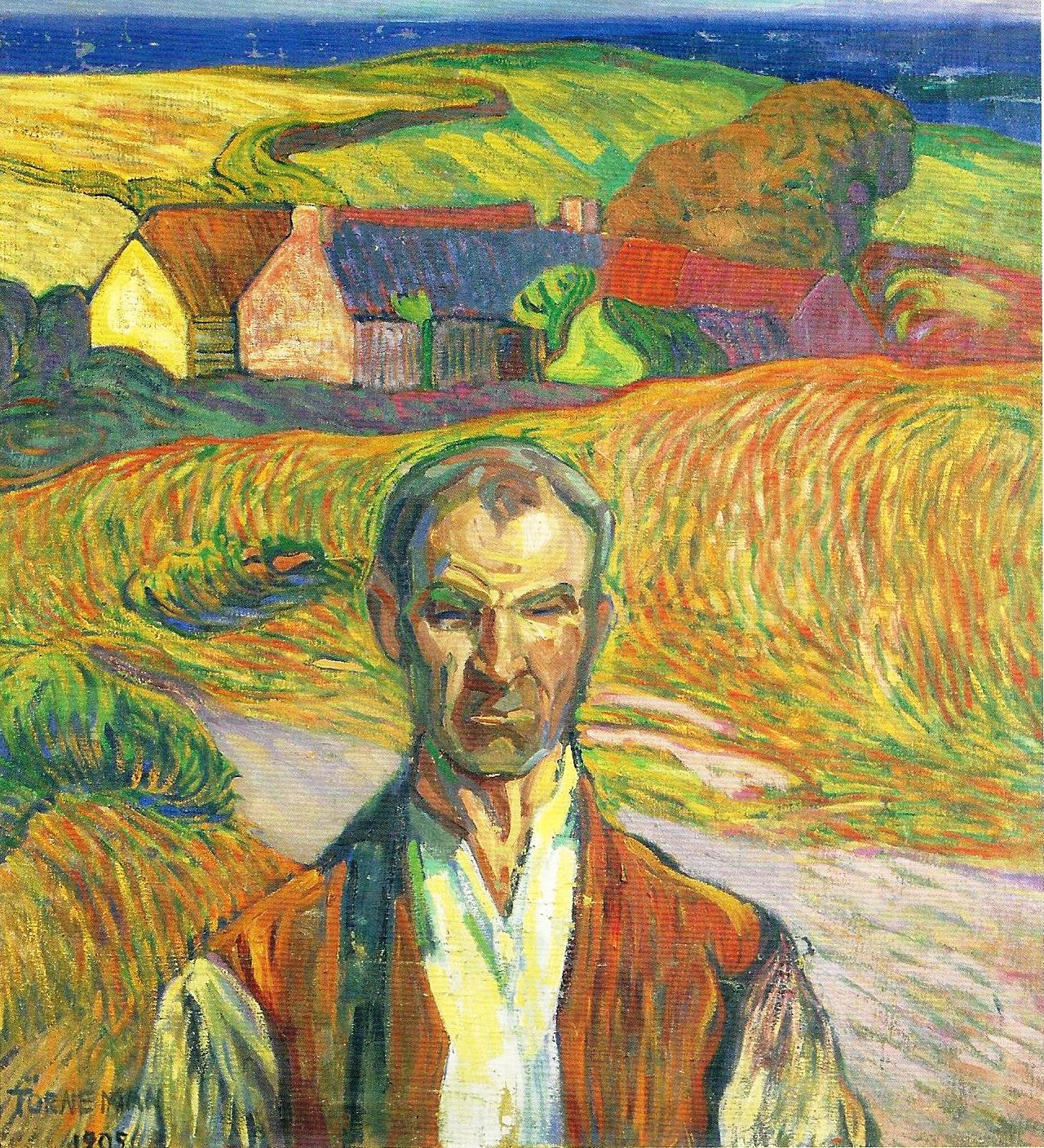 Farmer in Brittany, vintage artwork by Axel Torneman, 12x8" (A4) Poster