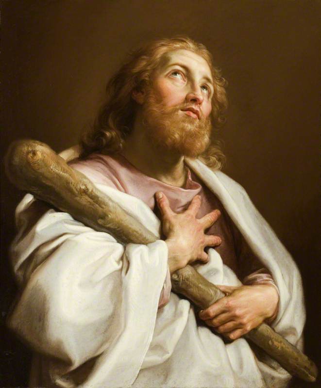 God and the Twelve Apostles - Saint James the Less, vintage artwork by Pompeo Batoni, 12x8" (A4) Poster