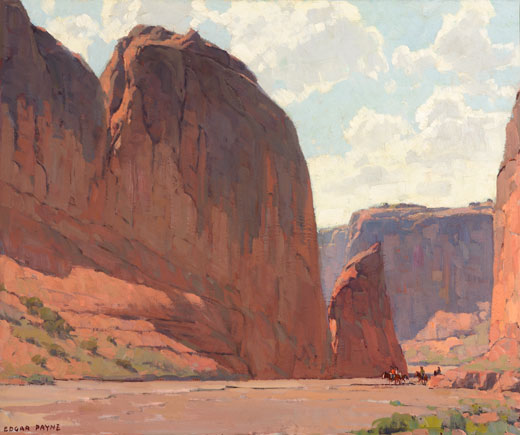 Narrows, Canyon de Chelly, vintage artwork by Edgar Alwyn Payne, 12x8" (A4) Poster