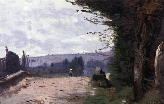 Bridge in the Coubron Valley, vintage artwork by Jean-Baptiste-Camille Corot, A3 (16x12") Poster Print
