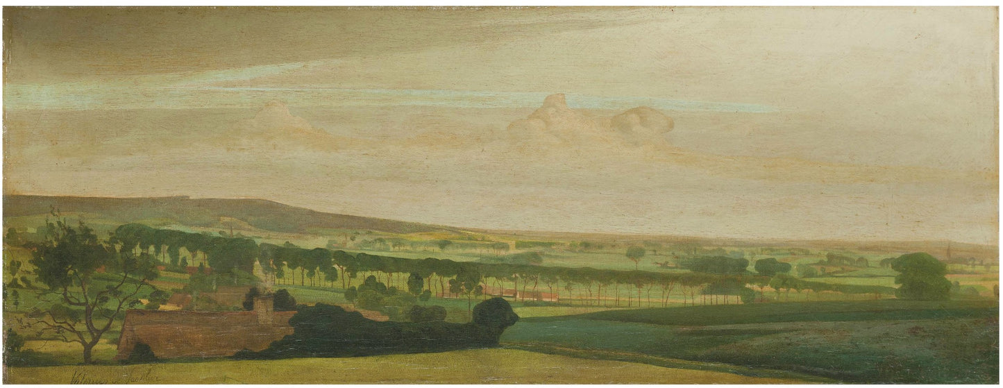 A panorama view of Tiegem by Valerius de Saedeleer,A3(16x12")Poster