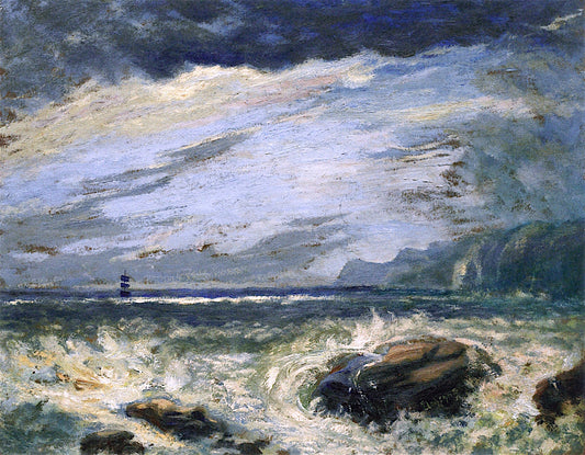 A Distant Ship in Rough Sea by Louis M. Eilshemius,A3(16x12")Poster