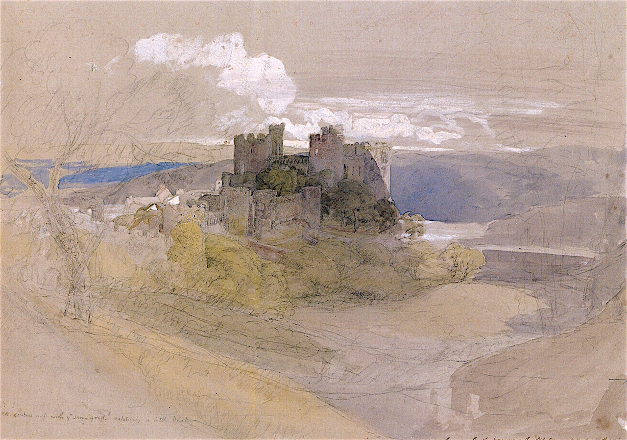 Conwy Castle at Sunset, vintage artwork by Samuel Palmer, A3 (16x12") Poster Print