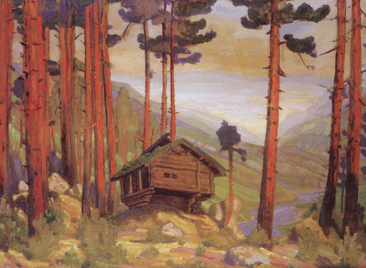 The House of Solveig, vintage artwork by Nicholas Roerich, 12x8" (A4) Poster