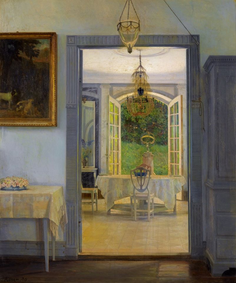 Interior with Afternoon Sun by Georg Nicolaj Achen,A3(16x12")Poster