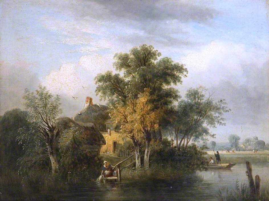 The Trowse near Norwich, vintage artwork by Samuel David Colkett, A3 (16x12") Poster Print