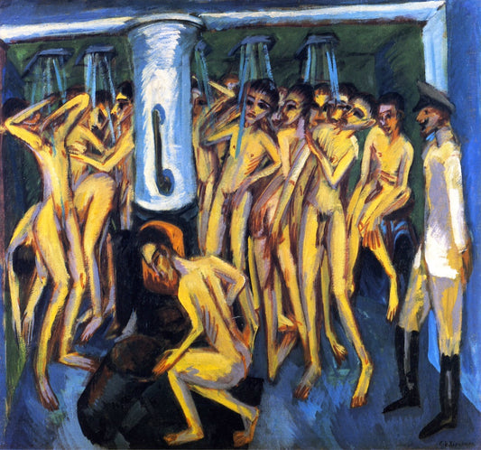 Artillerymen, vintage artwork by Ernst Ludwig Kirchner, 12x8" (A4) Poster