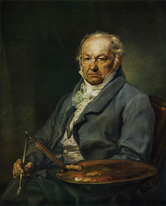 Portrait of Francisco de Goya, vintage artwork by Vicente López y Portaña, 12x8" (A4) Poster
