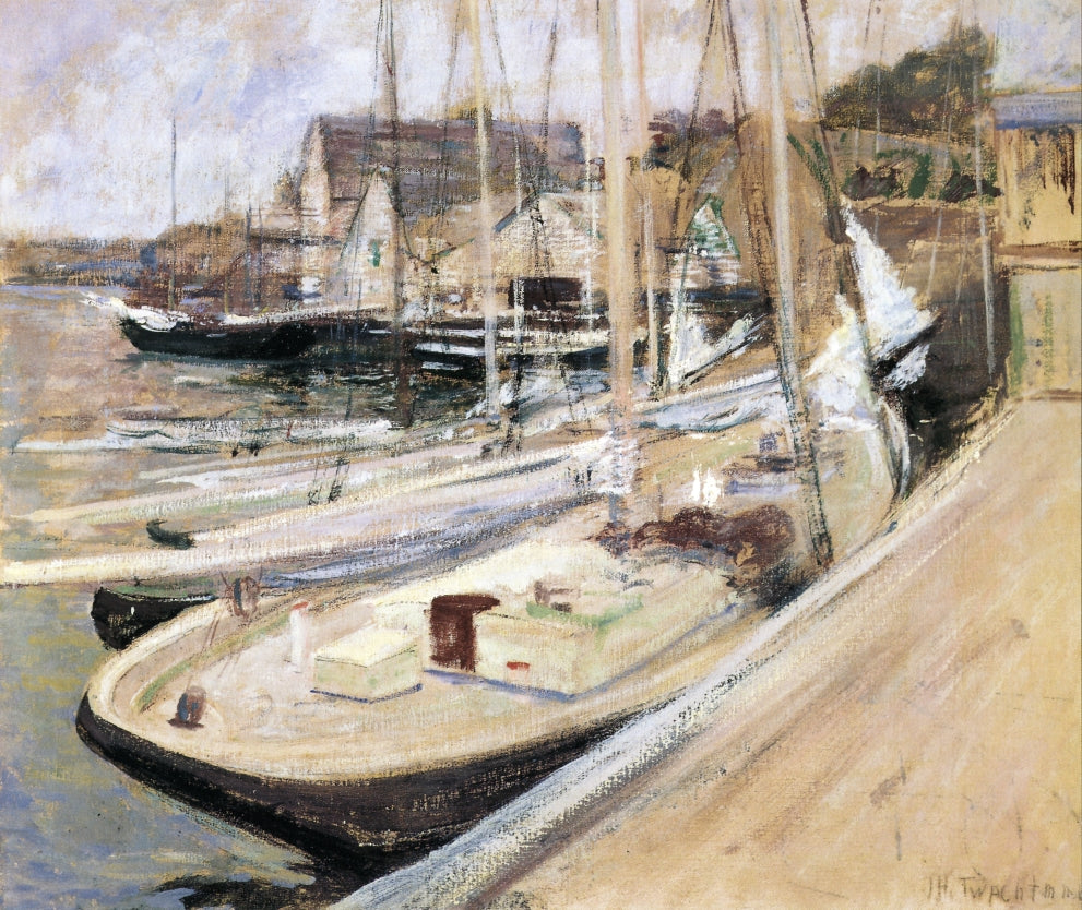 Fishing Boats at Gloucester by John Twachtman,A3(16x12")Poster