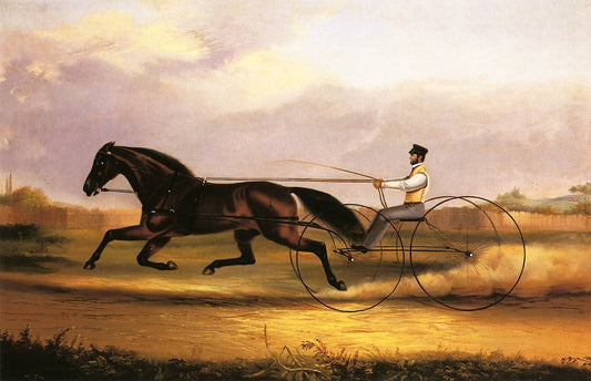 A Fast Trotter, vintage artwork by Thomas Kirby  Van Zandt, A3 (16x12") Poster Print