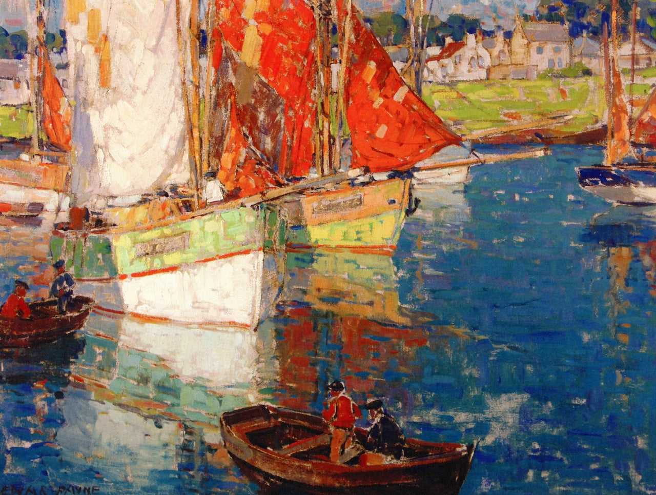 Brittany Boats by Edgar Alwyn Payne,16x12(A3) Poster