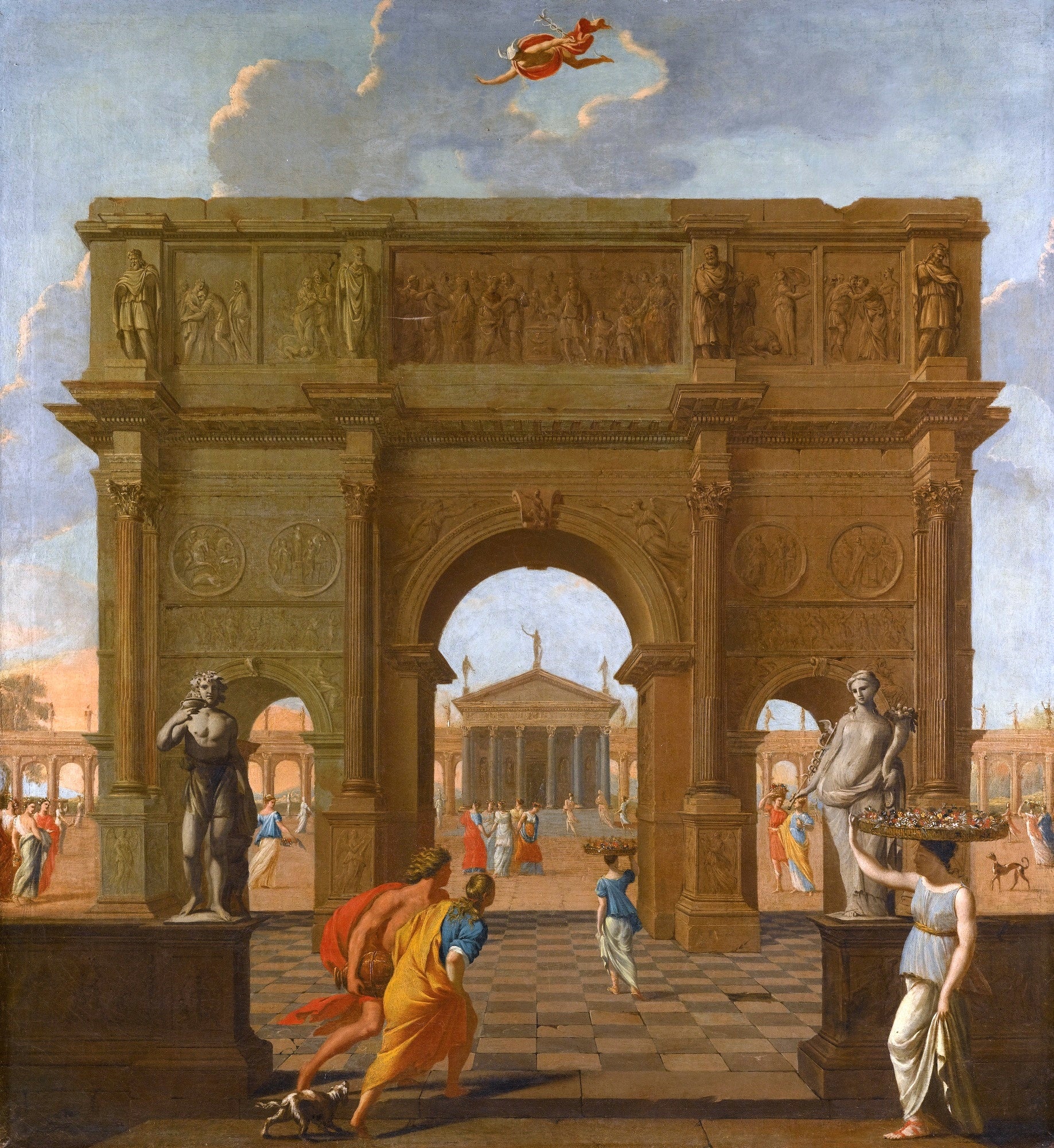Mercury and Herse, vintage artwork by Jean Lemaire, 12x8" (A4) Poster