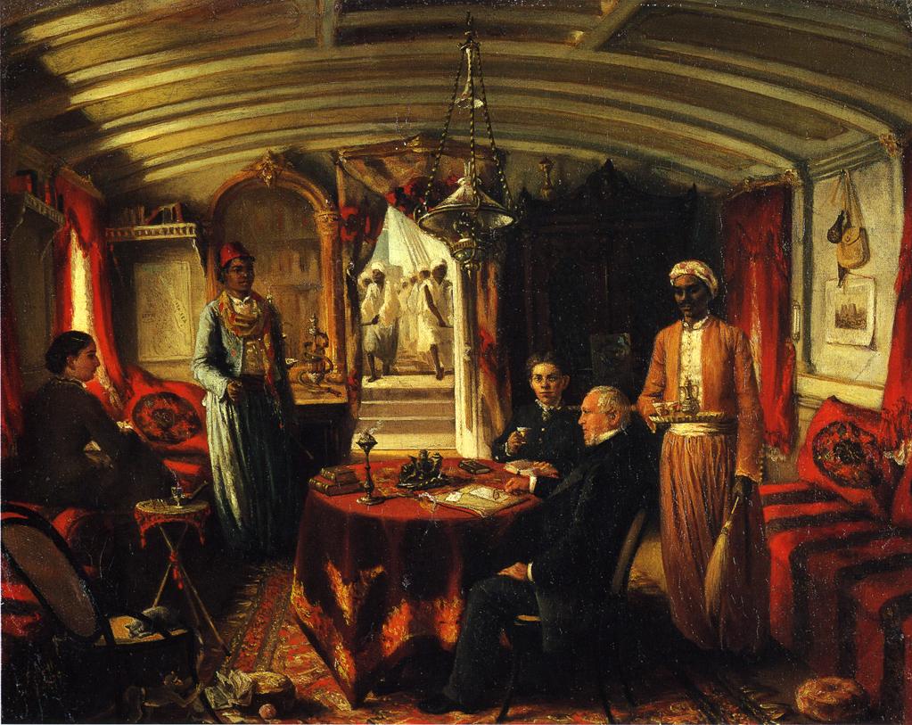 Interior of the "Siby l", vintage artwork by Ella Ferris Pell, 12x8" (A4) Poster