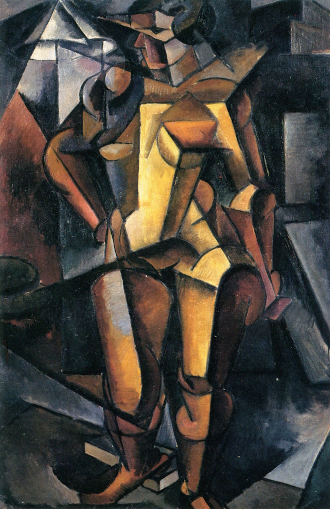 Study of a Model, vintage artwork by Liubov Popova, 12x8" (A4) Poster