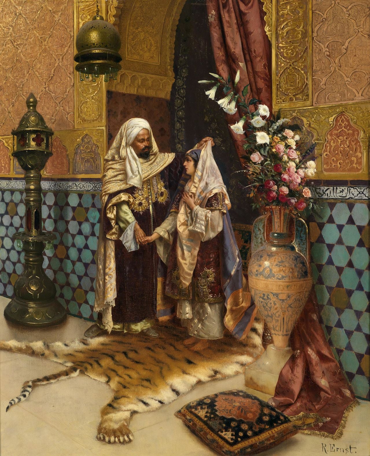 The Favourite, vintage artwork by Rudolf Ernst, 12x8" (A4) Poster