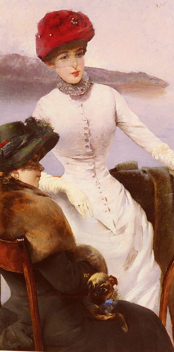 Sur La Terrasse by Vittorio Matteo Corcos,A3(16x12")Poster
