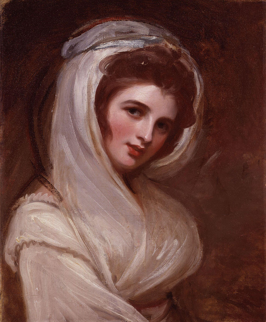Emma, Lady Hamilton, vintage artwork by George Romney, 12x8" (A4) Poster