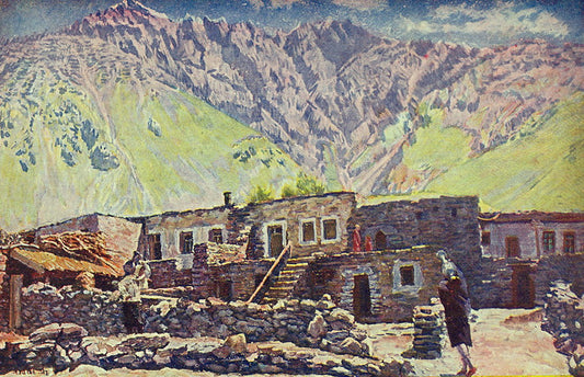 Georgia. Mount Shat and Village by Ilya Mashkov,16x12(A3) Poster