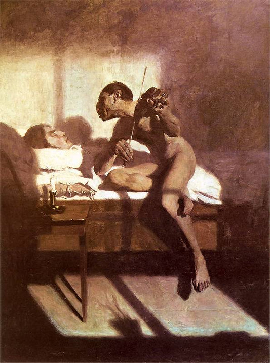 Paganini's Dream, vintage artwork by Edward Okuń, 12x8" (A4) Poster