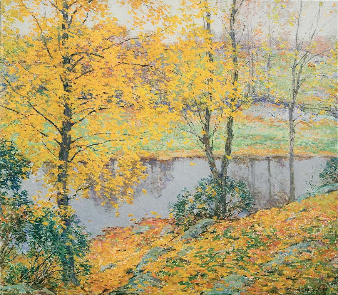 The Golden Screen by Willard Leroy Metcalf,A3(16x12")Poster