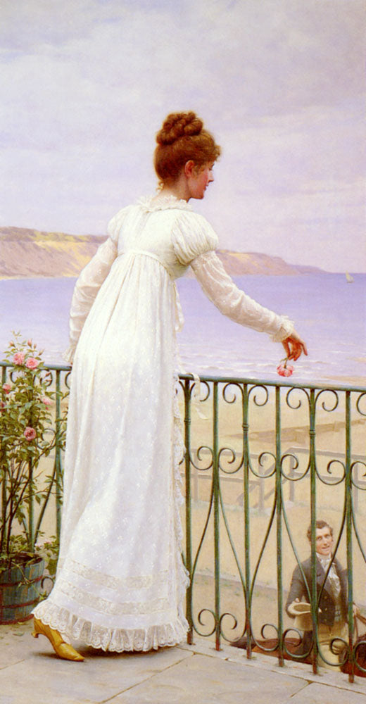 A Favour, vintage artwork by Edmund Blair Leighton, 12x8" (A4) Poster